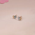 Love Glow Diamond & Gold Stud Earrings,,hi-res view 1
