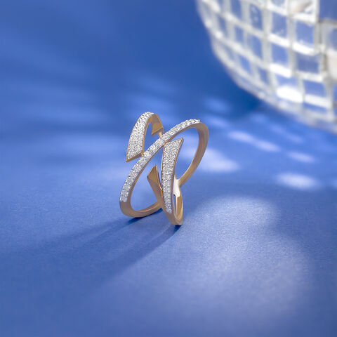 Disco Pulse Gold & Diamond Finger Ring