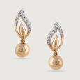 Subtle Glamour Gold & Diamond Drop Earrings,,hi-res view 3