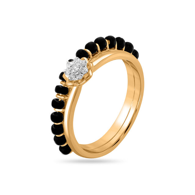 14kt Alluring Detachable Diamond Mangalsutra Ring,,hi-res image number null