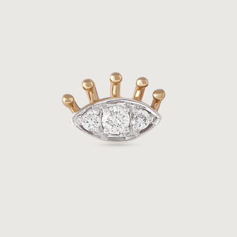 Guardian Eye Gold and Diamond Nose Pin