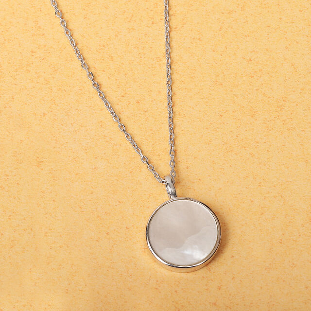 Moonlit Essence Pearl Silver Necklace,,hi-res image number null
