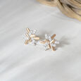 Basketry Shine Gold and Diamond Stud Earrings,,hi-res view 1