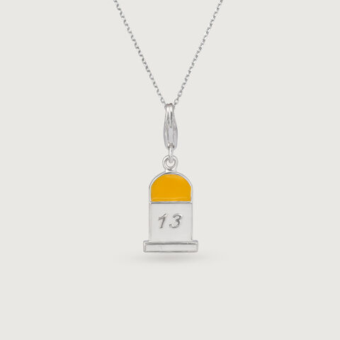 Birthday Milestone Yellow Silver Charm