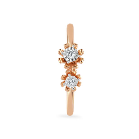 14KT White-Rose Gold Margarita Finger Ring
