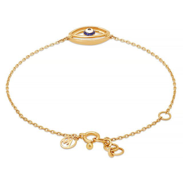 14KT Yellow Gold Layered Evil Eye Bracelet,,hi-res image number null