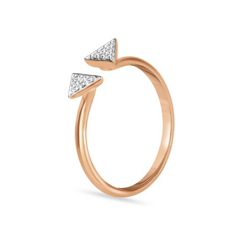 18kt Rose Gold Triangular Ring