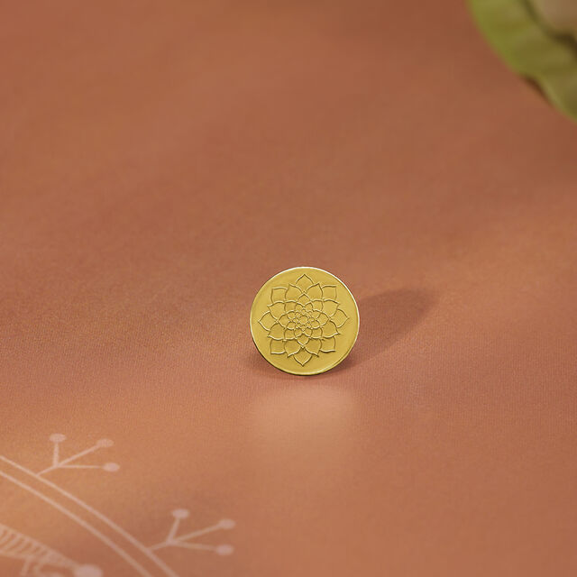 2 Gm 24 Karat Lotus Gold Coin,,hi-res image number null
