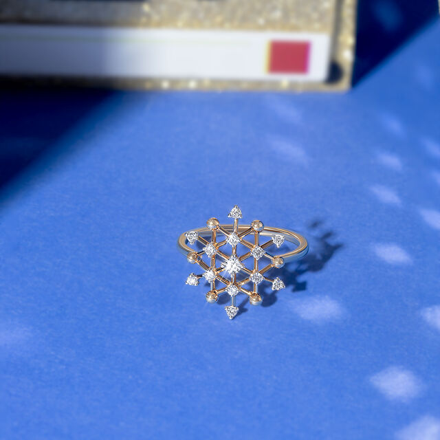 Disco Shine Gold & Diamond Finger Ring,,hi-res image number null