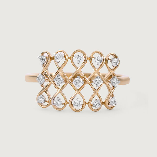 Kollam Vibes Gold and Diamond Finger Ring,,hi-res image number null