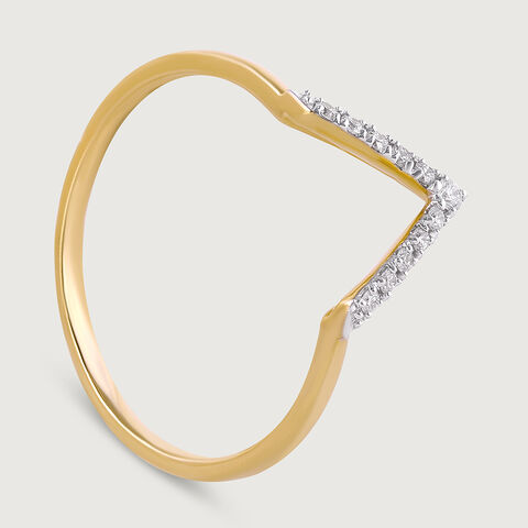 Stackable Lippan Art Gold & Diamond Finger Ring