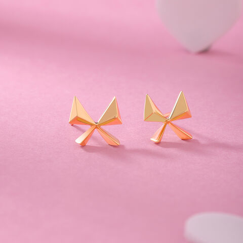 Mystic Butterfly 14KT  Gold Stud Earring