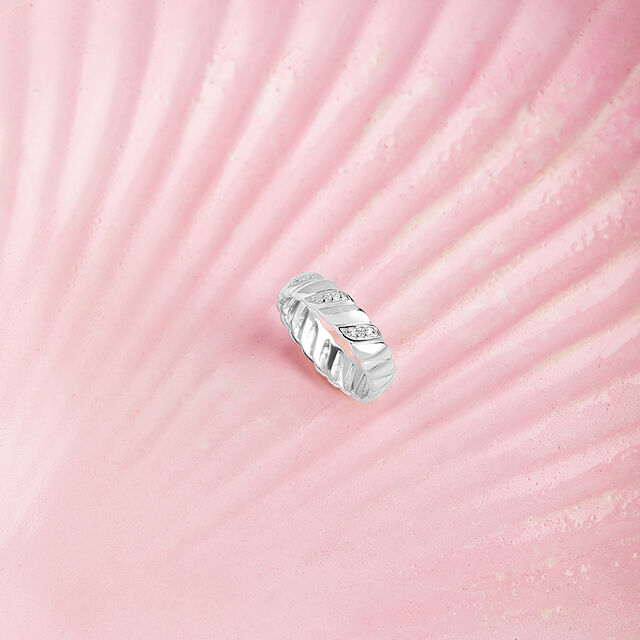 Minimalist Groove Silver Ring,,hi-res image number null