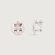 Mosaic Charm Silver Stud Earrings,,hi-res view 3