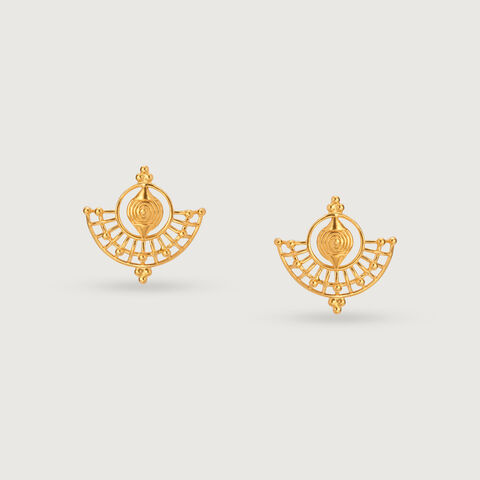 Timeless Warli Art 22KT Gold Drop Earrings