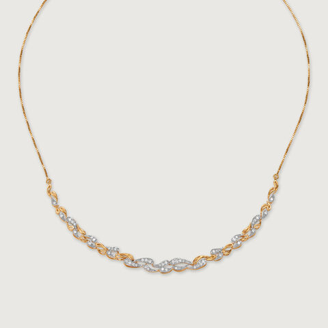Dewdrop Cascade 18 Kt Gold & Diamond Necklace