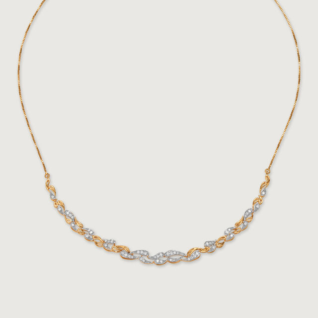 Dewdrop Cascade 18 Kt Gold & Diamond Necklace,,hi-res image number null