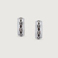 Mosaic Crush Silver Hoop Earrings,,hi-res view 3