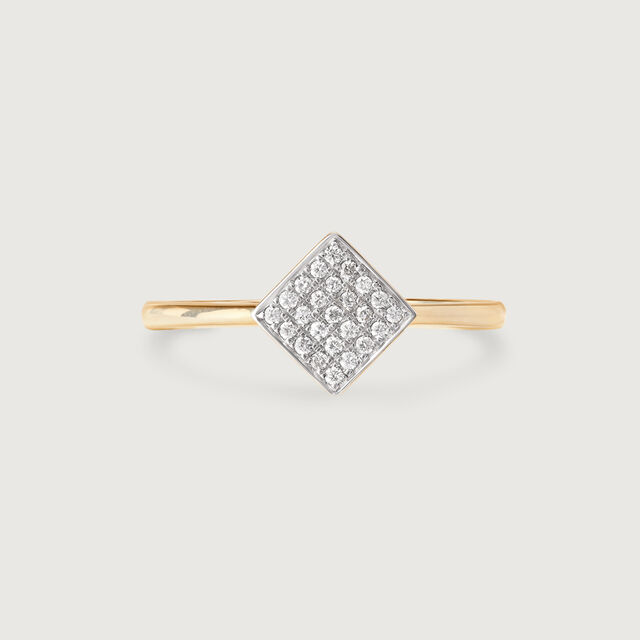 Geometric Splendour 14KT Gold & Diamond Ring,,hi-res image number null
