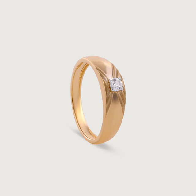 Smooth Moves Gold & Diamond Finger Ring for Men,,hi-res image number null