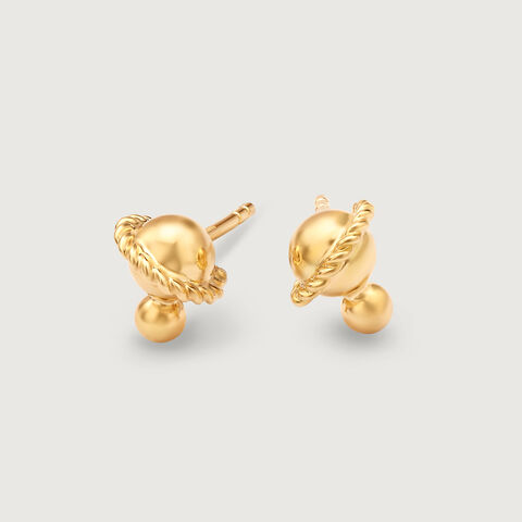 Elegant Lunar Beauty 18KT Moon-Inspired Stud Earrings