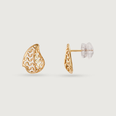14KT Yellow Gleaming Harvest Stud Earrings
