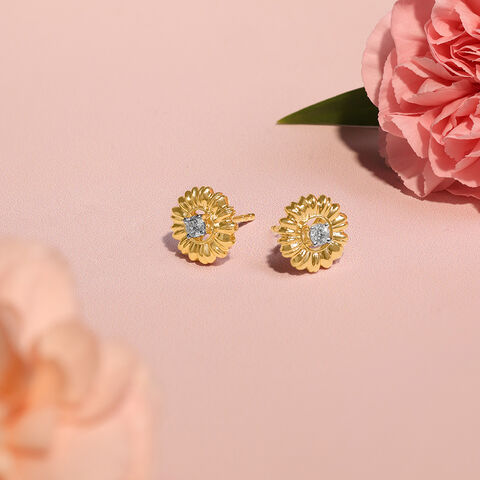 Daisy Blossom Diamond Stud Earrings