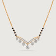 Blossom Beauty 18 Kt Gold and Diamond Mangalsutra,,hi-res view 3