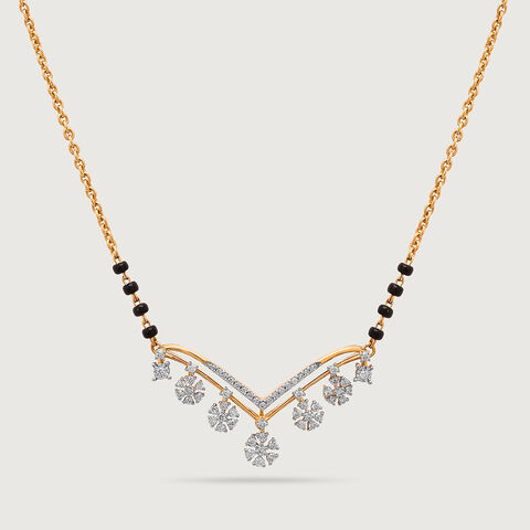 Blossom Beauty 18 Kt Gold and Diamond Mangalsutra