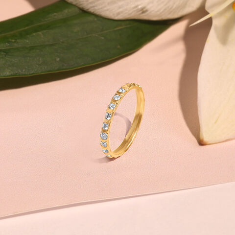 Crescent Moon Diamond Ring