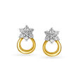 14KT Yellow Gold Diamond Stud Earrings,,hi-res view 1