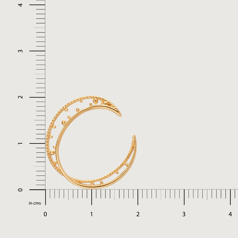 Universe Swirls  14Kt Hoop Earring