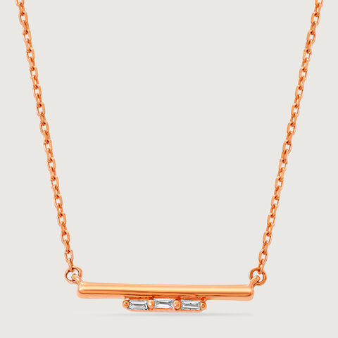 Trilogy Sparkle 18Kt Pendant with Chain