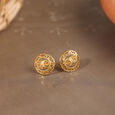 Saura Sketches 22KT Gold Stud Earrings,,hi-res view 1