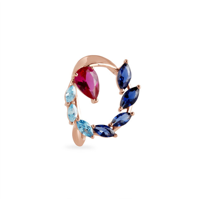 14KT Rose Gold Caribbean Rum Punch Finger Ring,,hi-res image number null