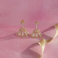 Gilded Lippan Gold & Diamond Jhumka,,hi-res view 1