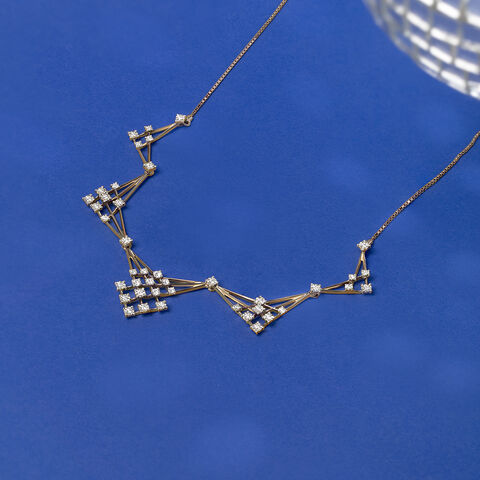 Sequin Shine Gold & Diamond Necklace