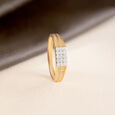 Stacked Vibes Gold & Diamond Finger Ring for Men,,hi-res view 1