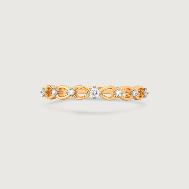 Interwoven Grace Gold & Diamond Finger Ring,,hi-res image number null