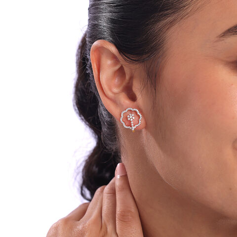 Radiant Grace Gold & Diamond Hoop Earrings