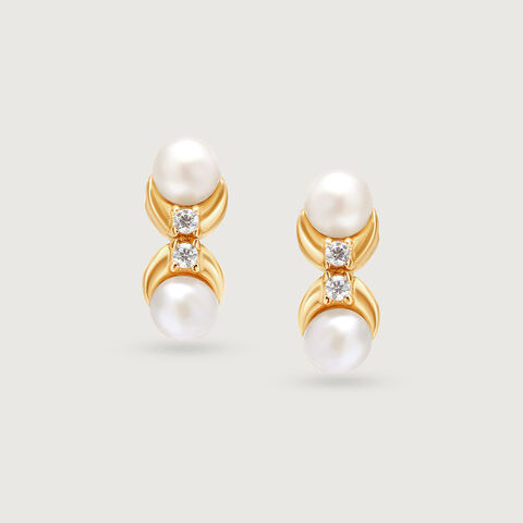 Pearlescent Universe 14Kt Pearl Stud Earring