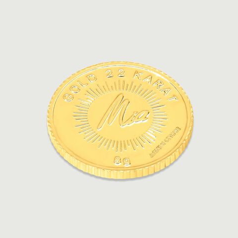 8 GM 22 Karat Stunning Lotus Gold Coin