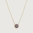 Luminous Luck Evil Eye Gold Pendant with Chain,,hi-res view 3