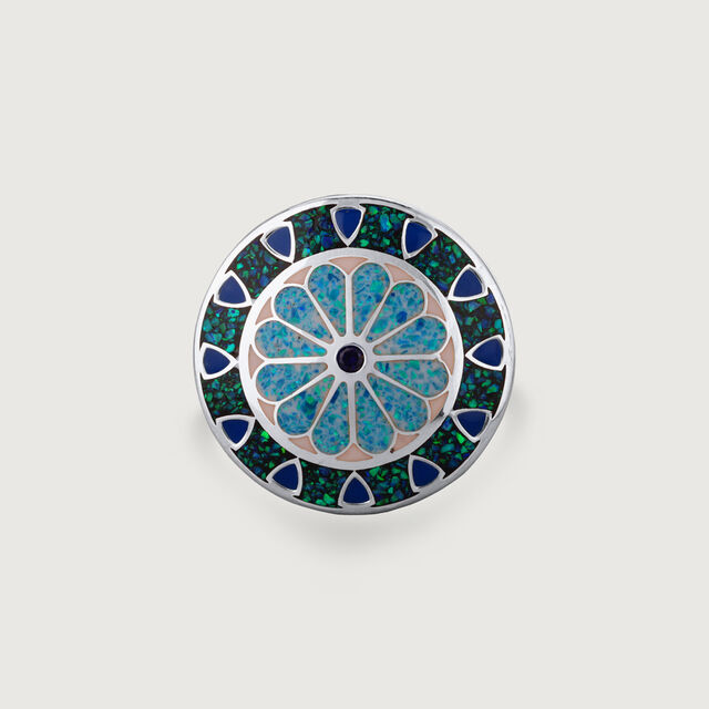 Midnight Mosaic Silver Ring,,hi-res image number null