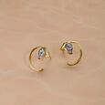 Chic Tulip 14 Kt Gold & Diamond Stud Earrings,,hi-res view 1