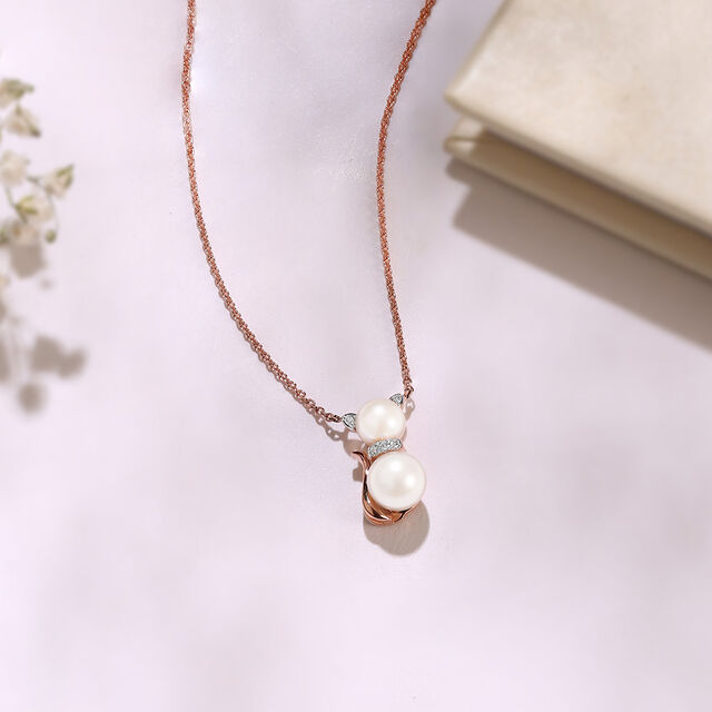 Timeless Elegance Pearl & Diamond Necklace,,hi-res image number null