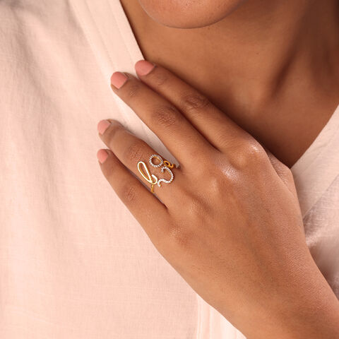 Curvaceous Beauty 14KT Gold & Diamond Ring