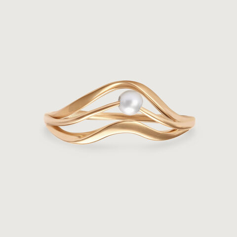 Whimsical Waves 14 Kt Gold & Pearl Ring