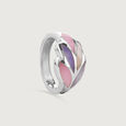 Mother of Pearl Pastel Silver Ring,,hi-res view 4