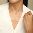 Sleek Pop Silver Necklace,,hi-res view 2